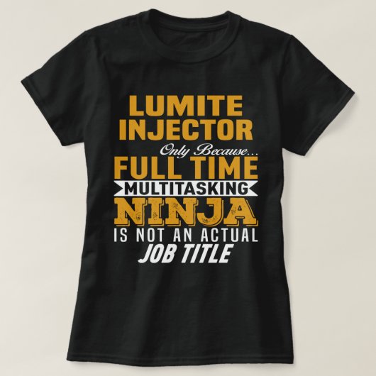 T-shirt Injecteur Lumite (Design devant)