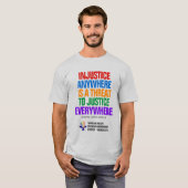 T-shirt Injustice / Justice (Devant entier)