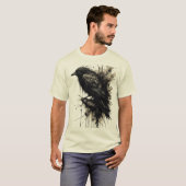 T-shirt Inkstorm Crow Silence Before the Caw (Devant entier)