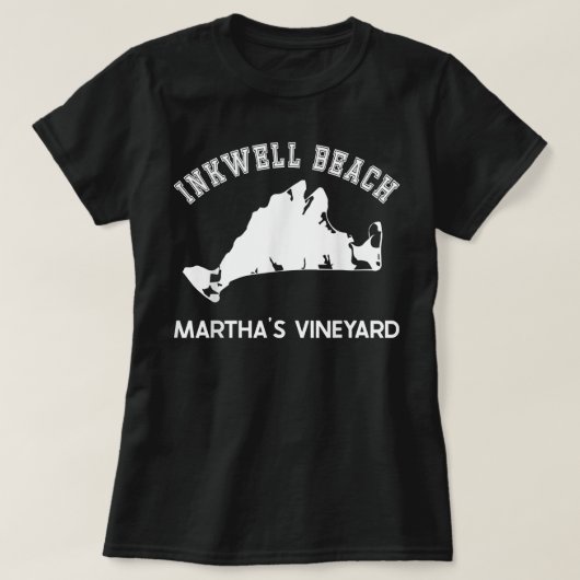 T-shirt Inkwell Beach, Oak Bluffs, Martha's Vineyard, MA V (Design devant)