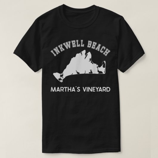 T-shirt Inkwell Beach, Oak Bluffs, Martha's Vineyard, MA V (Design devant)