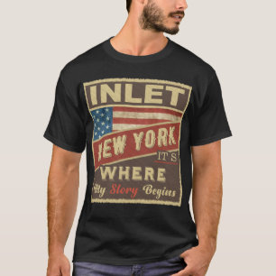 T-shirt INLET, NY C'est là que commence mon histoire