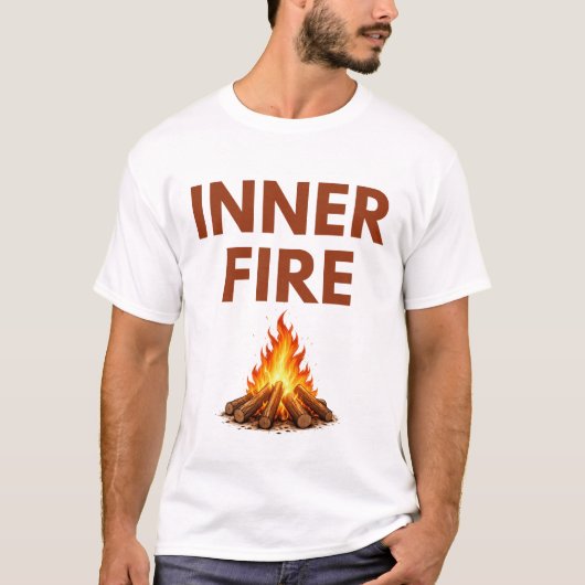 T-shirt Inner Fire Minimal Flame Mens T Shirt (Devant)