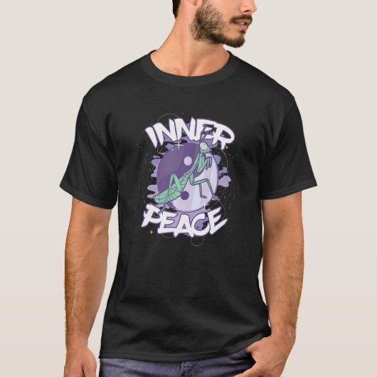 T-shirt Inner Peaces Praying Mantis Mantis Jardin Ninja Pr (Devant)