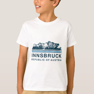 T-shirt Innsbruck Autriche Montagnes Autrichien Ski Vintag