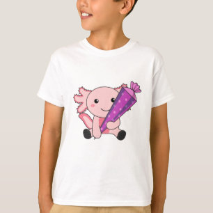 T-shirt Inscription à l'école Axolotl Kita 2021 écolier