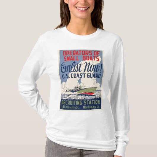 T-shirt Inscrivez-vous maintenant ! Garde côtière américai (Devant)