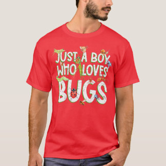 T-shirt Insecte Drôle Juste Un Garçon Qui Aime Le Cadeau D