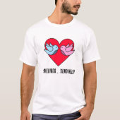 T-shirt Inséparables… À l'aide – Couple Désir Funny Valent (Devant)