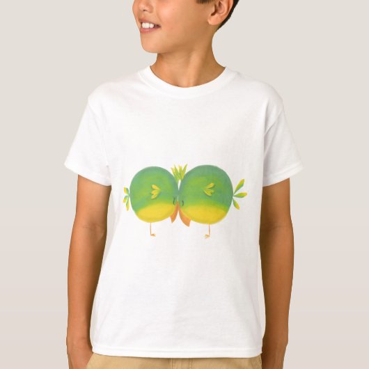 T-shirt Inséparables de caricatures mignons (Devant)