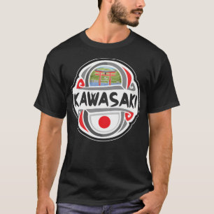 T-shirt Insigne de drapeau du Japon Kawasaki Souvenir de v