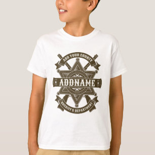 T-shirt Insigne de fusil de adjoint de shérif de l'Ouest a