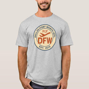 T-shirt Insigne de l'aéroport DFW de vol - Fort Worth de D