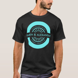 T-shirt Insigne de logo rétro avec vos textes couleur per