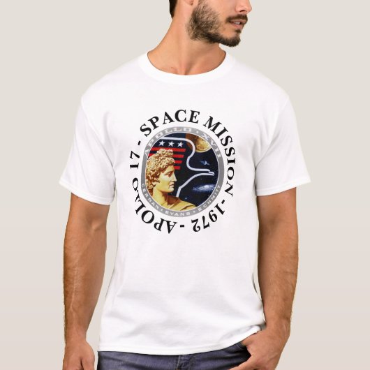 T-shirt Insigne de mission spatiale Apollo 17 1972 (Devant)