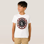 T-shirt Insigne de pompier du service d'incendie AJOUTER N (Devant entier)