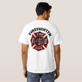 T-shirt Insigne de sapeur-pompier (Dos entier)