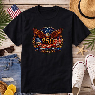 T-shirt Insigne patriotique des ailes de cuivre de la libe