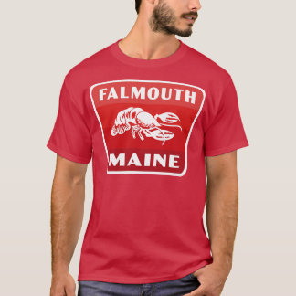 T-shirt Insigne rétro Falmouth Maine Rouge