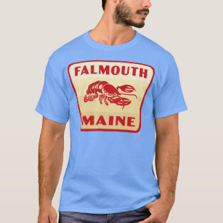 T-shirt Insigne rétro Falmouth Maine Tan