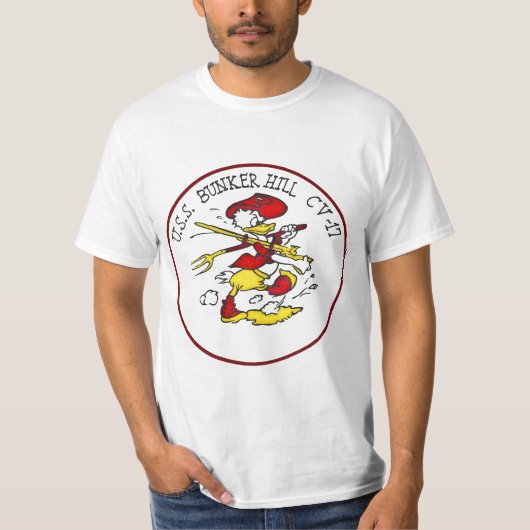 T-shirt Insignes d'USS Bunker Hill (Devant)