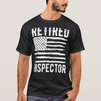 T-shirt Inspecteur à la retraite Profession drapeau améric