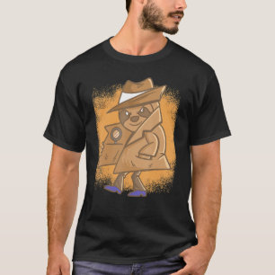 T-shirt Inspecteur cool Sloth en train de vérifier l'Idée 