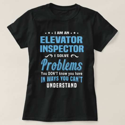 T-shirt Inspecteur d'ascenseur (Design devant)
