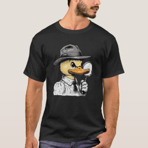 T-shirt Inspecteur de canard tiré au crayon en chemise bla