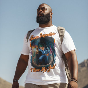 T-shirt Inspecteur d'égouts éclairant l'inconnu