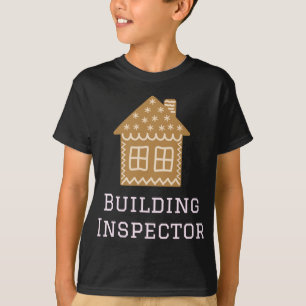 T-shirt Inspecteur du bâtiment Fun Gingerbread Maison Déco