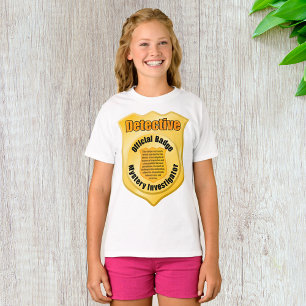 T-shirt Inspecteur enquêteur sur le mystère de l'insigne o