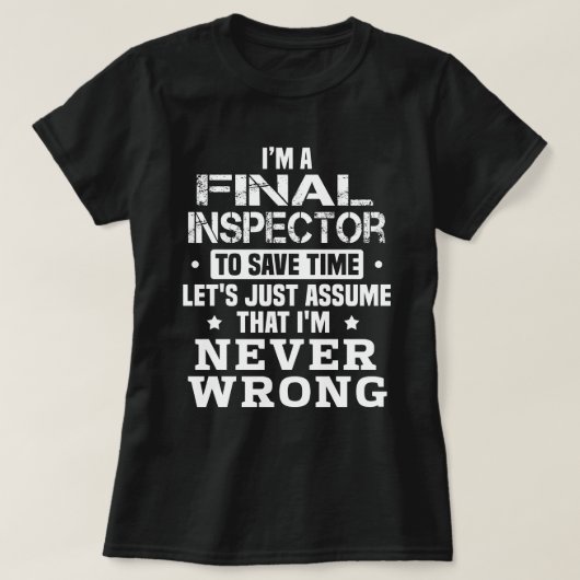 T-shirt Inspecteur final (Design devant)