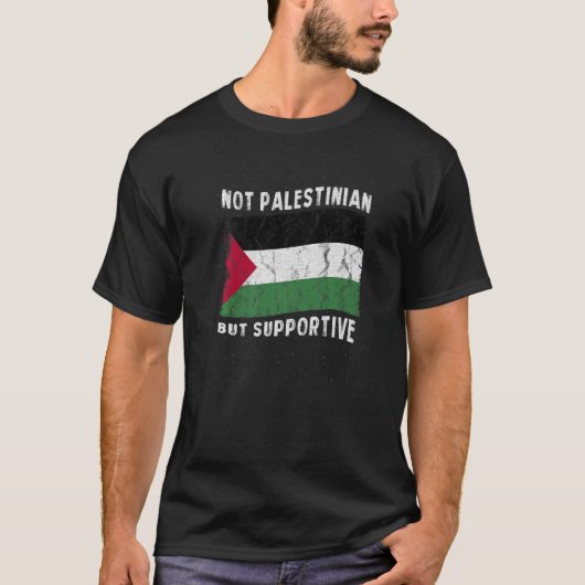 T-shirt Inspi National Flag, Pas Palestinien, Mais Support (Devant)