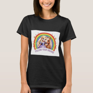 T-shirt inspirant ADOM "Suivez vos rêves" pour fem