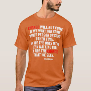 T-shirt inspirant de citation d'Obama « Le changem
