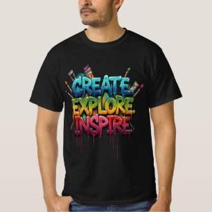 T-Shirt Inspirant Explorateur Créatif
