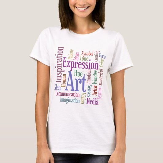 T-shirt Inspiration de l'artiste créatif Word Art (Devant)