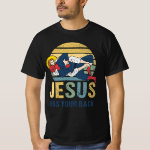 T-shirt Inspiration Jésus a votre dos Jiu Jitsu Retro