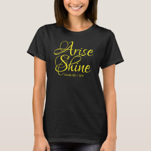 T-shirt Inspiration Lever et Foi brillante Noir