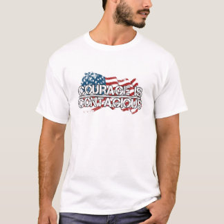 T-shirt Inspiration Motivation - Le Courage Est Contagieux