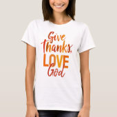 T-shirt Inspiration Orange Donner Merci Dieu Peinture Scri (Devant)