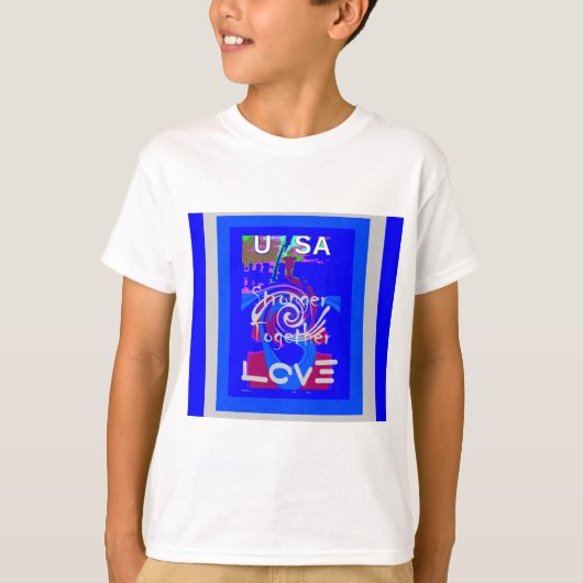 T-shirt Inspiration USA Nous Sommes Forts Ensemble Avec Am (Devant)