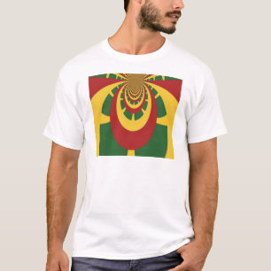 T-shirt Inspirational Cultural Jamaica's Rastas Colors Art