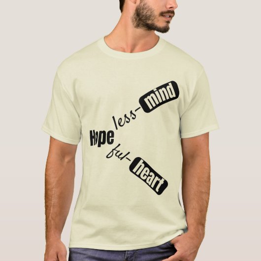 T-shirt Inspirational Quote Tee – Mind & Heart (Devant)