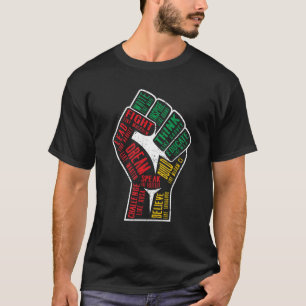T-shirt Inspirationnel Black Leaders Black Power Fist noir