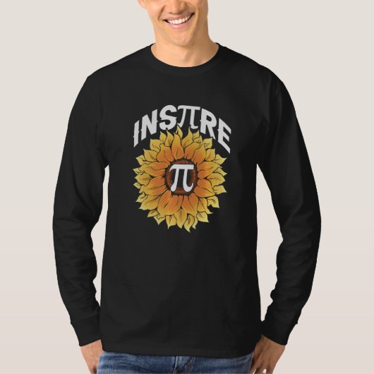 T-shirt Inspire Pi Day Cool  Sunflower Math Mathematics (Devant)
