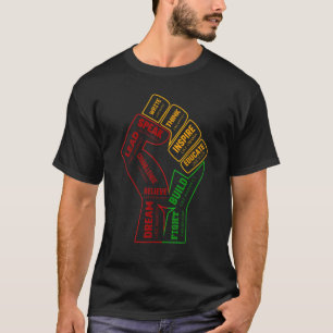 T-shirt Inspirer les leaders noirs Poing de puissance main