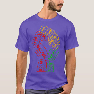 T-shirt Inspirer les leaders noirs Poing de puissance main