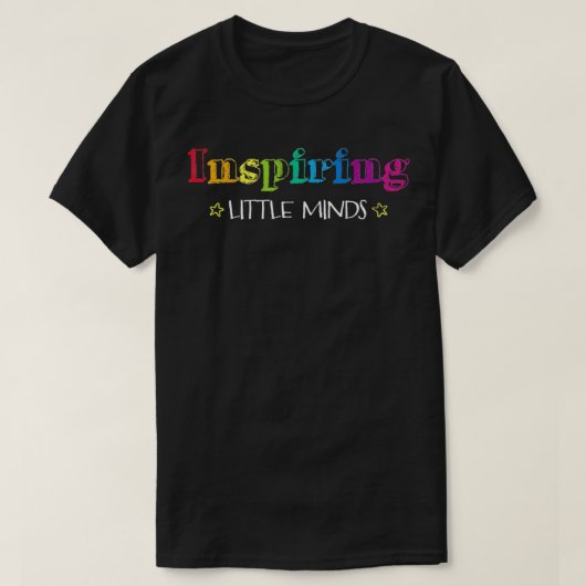 T-shirt Inspirer Little Minds Rainbow Letters pour enseign (Design devant)
